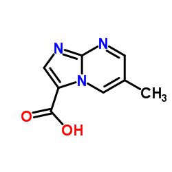 6-甲基咪唑并[1,2-a]嘧啶-3-甲酸结构式