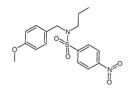 N-(4-methoxybenzyl)-4-nitro-N-propylbenzenesulfonamide结构式
