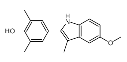 2-(4-hydroxy-3,5-dimethylphenyl)-5-methoxy-3-methylindole结构式