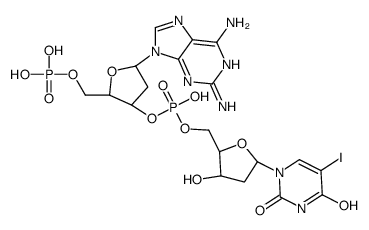 poly(2-aminodeoxyadenylate-5-iododeoxyuridylate)结构式