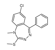7-chloro-1-methyl-2-methylsulfanyl-5-phenyl-1,3,4-benzotriazepine结构式