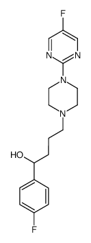 alpha-(4-fluorophenyl)-4-(5-fluoro-2-pyrimidinyl)-1-piperazine butanol structure