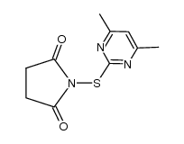 1-((4,6-dimethylpyrimidin-2-yl)thio)pyrrolidine-2,5-dione结构式