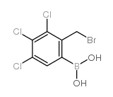 (2-(Bromomethyl)-3,4,5-trichlorophenyl)boronic acid structure