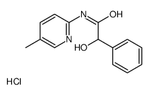 2-hydroxy-N-(5-methylpyridin-1-ium-2-yl)-2-phenylacetamide,chloride Structure