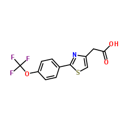 {2-[4-(Trifluoromethoxy)phenyl]-1,3-thiazol-4-yl}acetic acid结构式