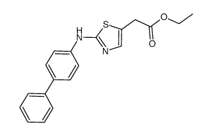 ethyl 2-(2-(biphenyl-4-ylamino)thiazol-5-yl)acetate结构式