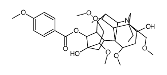 20-ethyl-3,13-dihydroxy-1,6,8,16-tetramethoxy-4-(methoxymethyl)aconitan-14-yl 4-methoxybenzoate Structure