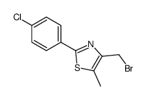 4-(bromomethyl)-2-(4-chlorophenyl)-5-methyl-1,3-thiazole结构式
