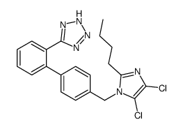 5-[2-[4-[(2-butyl-4,5-dichloroimidazol-1-yl)methyl]phenyl]phenyl]-2H-tetrazole结构式