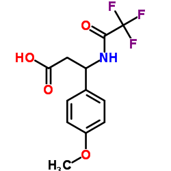 3-(4-METHOXY-PHENYL)-3-(2,2,2-TRIFLUORO-ACETYLAMINO)-PROPIONIC ACID结构式