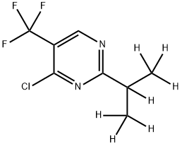 4-Chloro-5-trifluoromethyl-2-(iso-propyl-d7)-pyrimidine结构式