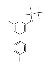 tert-butyldimethyl((6-methyl-4-(p-tolyl)-4H-pyran-2-yl)oxy)silane Structure