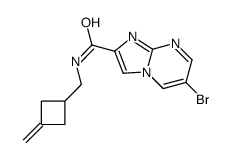 6-bromo-N-[(3-methylidenecyclobutyl)methyl]imidazo[1,2-a]pyrimidine-2-carboxamide Structure