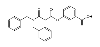 3-[2-(N,N-dibenzylaminocarbonyl)-ethanoyl]-oxybenzoic acid Structure