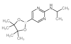 N-ISOPROPYL-5-(4,4,5,5-TETRAMETHYL-1,3,2-DIOXABOROLAN-2-YL)PYRIMIDIN-2-AMINE structure