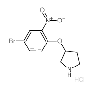 3-(4-Bromo-2-nitrophenoxy)pyrrolidine hydrochloride Structure