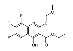 ethyl 6,7,8-trifluoro-4-hydroxy-2-<(methoxymethyl)thio>quinoline-3-carboxylate结构式