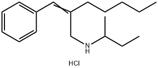 (丁烷-2-基)[(2E)-2-(苯基亚甲基)庚基]胺盐酸盐结构式