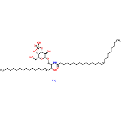 3-O-磺基-D-半乳糖基-β1-1'-N-神经酰基-D-赤型-神经鞘氨醇(铵盐)结构式