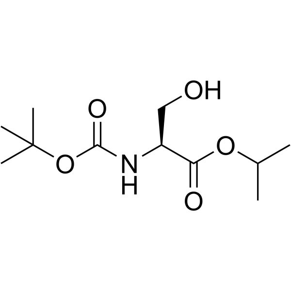 Isopropyl (tert-butoxycarbonyl)-L-serinate结构式