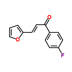 (E)-1-(4-fluorophenyl)-3-(furan-2-yl)prop-2-en-1-one结构式