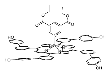 Zn((HOC6H4C6H4)4C20H8N4)((EtOCO)2C5H3N) Structure