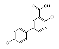 2-chloro-5-(4-chlorophenyl)pyridine-3-carboxylic acid结构式