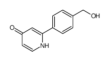 2-[4-(hydroxymethyl)phenyl]-1H-pyridin-4-one Structure
