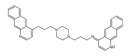 N-[3-[4-(3-benzo[g]quinolin-4-ylpropyl)piperazin-1-yl]propyl]benzo[g]quinolin-4-amine Structure