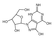 6-amino-1-[(2R,3R,4S,5R)-3,4-dihydroxy-5-(hydroxymethyl)oxolan-2-yl]-2,7-dihydropyrazolo[3,4-d]pyrimidine-3,4-dione Structure