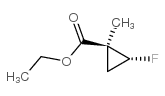 Cyclopropanecarboxylic acid, 2-fluoro-1-methyl-, ethyl ester, trans- (9CI) Structure