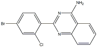 4-Quinazolinamine, 2-(4-bromo-2-chlorophenyl)- Structure