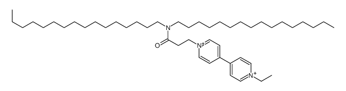 3-[4-(1-ethylpyridin-1-ium-4-yl)pyridin-1-ium-1-yl]-N,N-dihexadecylpropanamide Structure