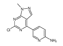 6-chloro-4-(2-aminopyridin-5-yl)-1-methyl-1H-pyrazolo[3,4-d]pyrimidine Structure