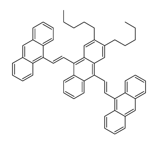 9,10-bis(2-anthracen-9-ylethenyl)-2,3-dipentylanthracene Structure