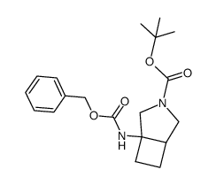 叔-丁基 1-(((苄氧基)羰基)氨基)-3-氮杂二环[3.2.0]庚烷-3-甲酸基酯结构式