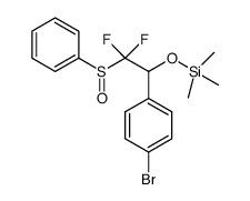 (1-(4-bromophenyl)-2,2-difluoro-2-(phenylsulfinyl)ethoxy)trimethylsilane结构式