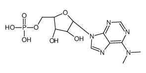 [(2R,3S,4R,5R)-5-[6-(dimethylamino)purin-9-yl]-3,4-dihydroxyoxolan-2-yl]methyl dihydrogen phosphate结构式