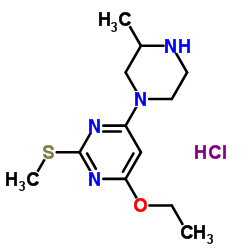 4-Ethoxy-6-(3-Methyl-piperazin-1-yl)-2-Methylsulfanyl-pyrimidine hydrochloride structure