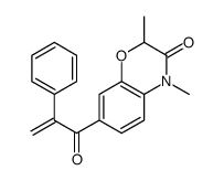 2,4-dimethyl-7-(2-phenylprop-2-enoyl)-1,4-benzoxazin-3-one Structure