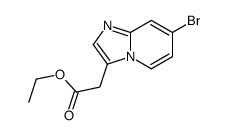 2-(7-溴咪唑并[1,2-a]吡啶-3-基)乙酸乙酯结构式