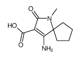 1-Azaspiro[4.4]non-3-ene-3-carboxylicacid,4-amino-1-methyl-2-oxo-(9CI)结构式