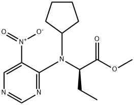 (R)-2-(环戊基(5-硝基嘧啶-4-基)氨基)丁酸甲酯图片