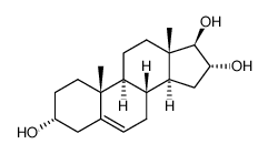 3α,16α,17β-trihydroxy-dehydroepiandrosterone结构式