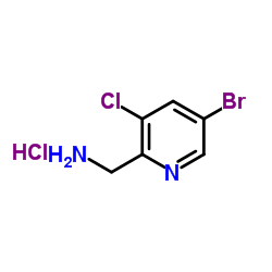 1-(5-Bromo-3-chloro-2-pyridinyl)methanamine hydrochloride (1:1) Structure
