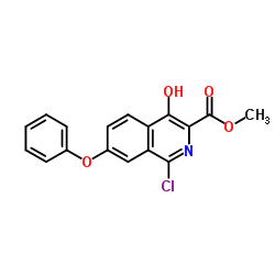 Methyl 1-chloro-4-hydroxy-7-phenoxy-3-isoquinolinecarboxylate Structure