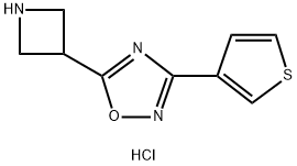 5-Azetidin-3-yl-3-(3-thienyl)-1,2,4-oxadiazole hydrochloride structure