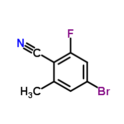 4-溴-2-氟-6-甲基苄腈结构式