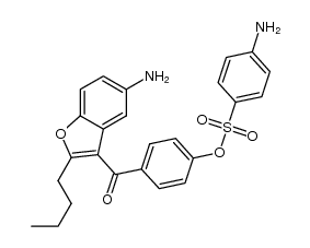 4-[(2-butyl-5-amino-1-benzofuran-3-yl)carbonyl]phenyl-4-aminobenzenesulfonate结构式